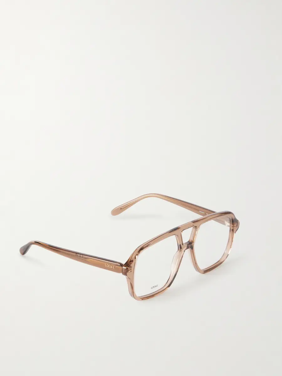 Loewe Slim Rectangular Aviator-Style Acetate Glasses - Men | Thumbnail 3 Loewe Slim Rectangular Aviator-Style Acetate Glasses - Men | Thumbnail 3