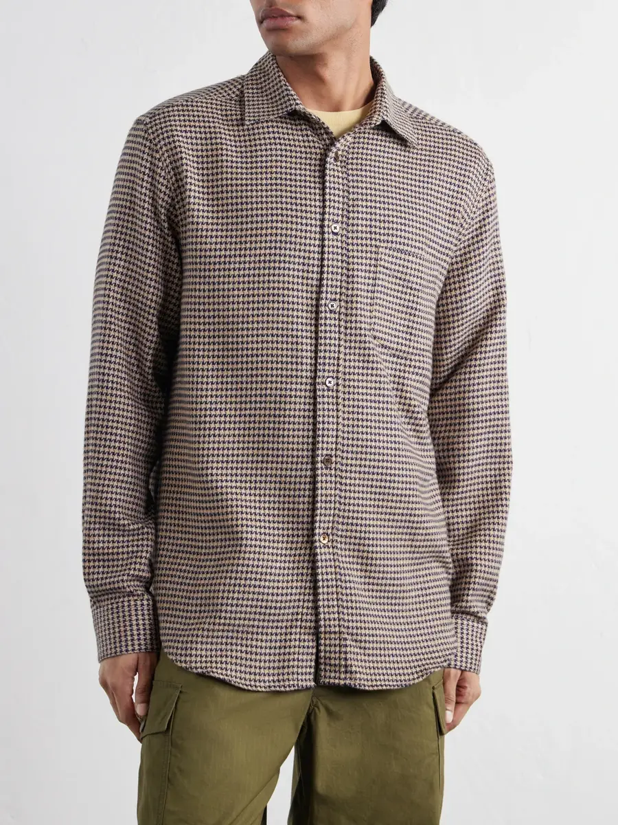 Portuguese Flannel Houndstooth Organic Cotton-Flannel Shirt - Men | Thumbnail 3 Portuguese Flannel Houndstooth Organic Cotton-Flannel Shirt - Men | Thumbnail 3