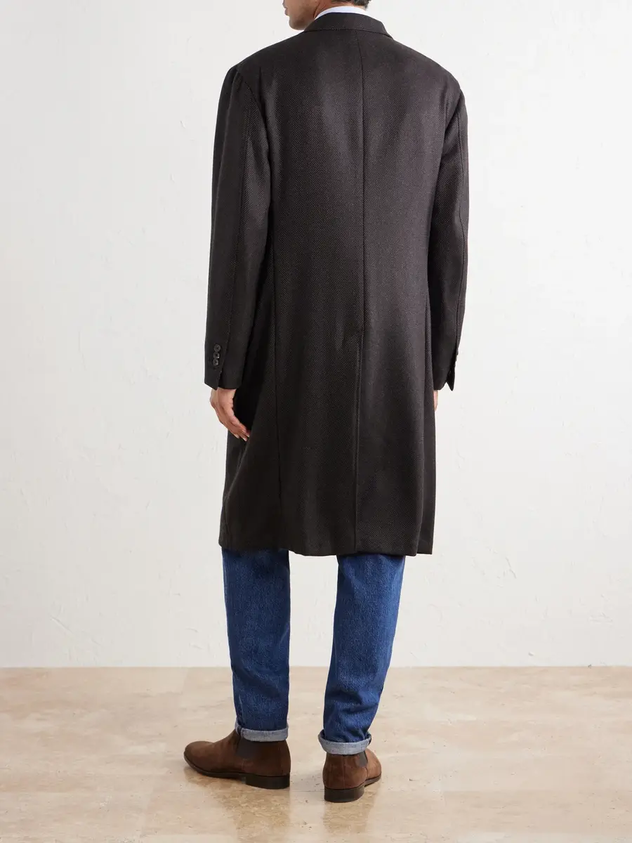 Thom Sweeney Herringbone Wool Coat - Men | Thumbnail 4 Thom Sweeney Herringbone Wool Coat - Men | Thumbnail 4