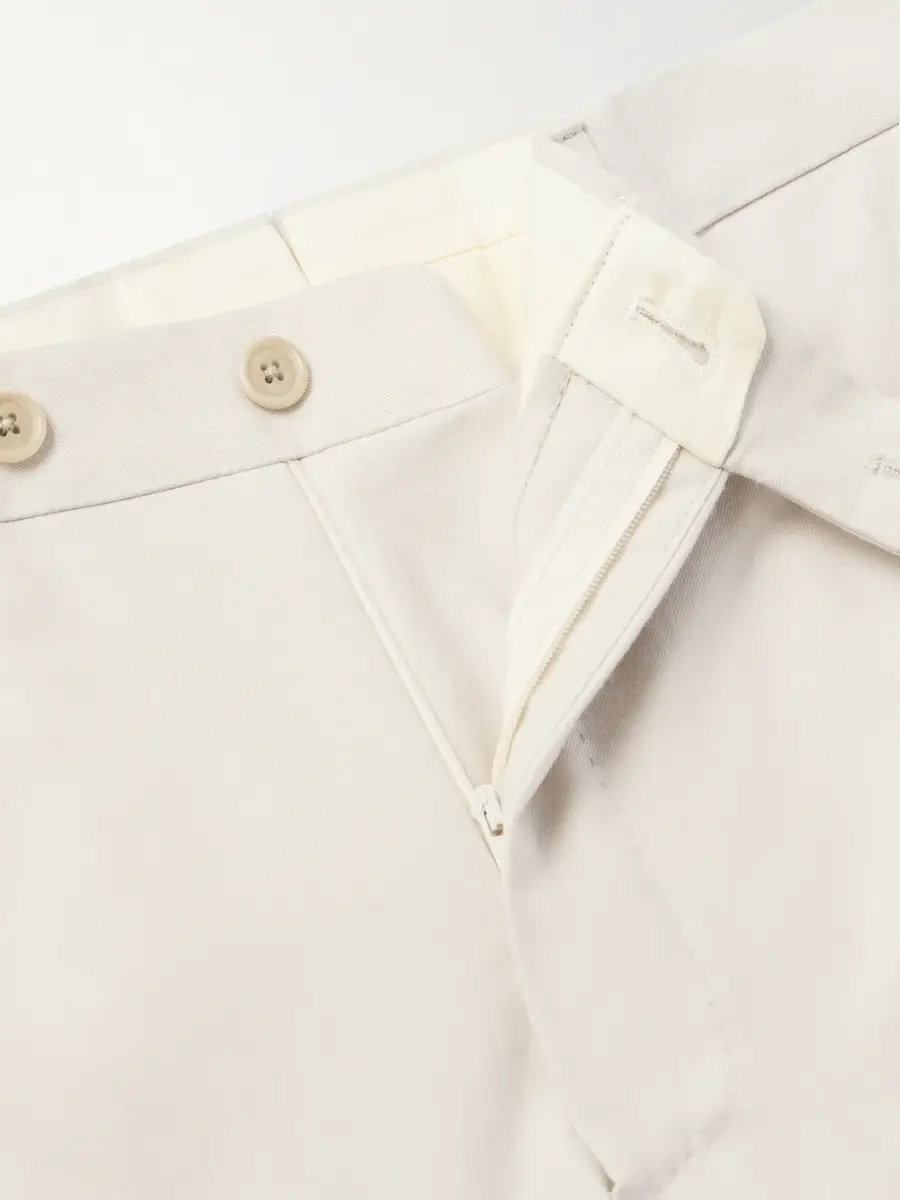 De Petrillo Tapered Cotton and Silk-Blend Twill Trousers - Men | Thumbnail 6 De Petrillo Tapered Cotton and Silk-Blend Twill Trousers - Men | Thumbnail 6