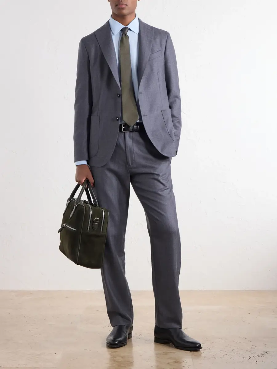 Berluti F088 Leather-Trimmed Suede Briefcase - Men | Thumbnail 2 Berluti F088 Leather-Trimmed Suede Briefcase - Men | Thumbnail 2
