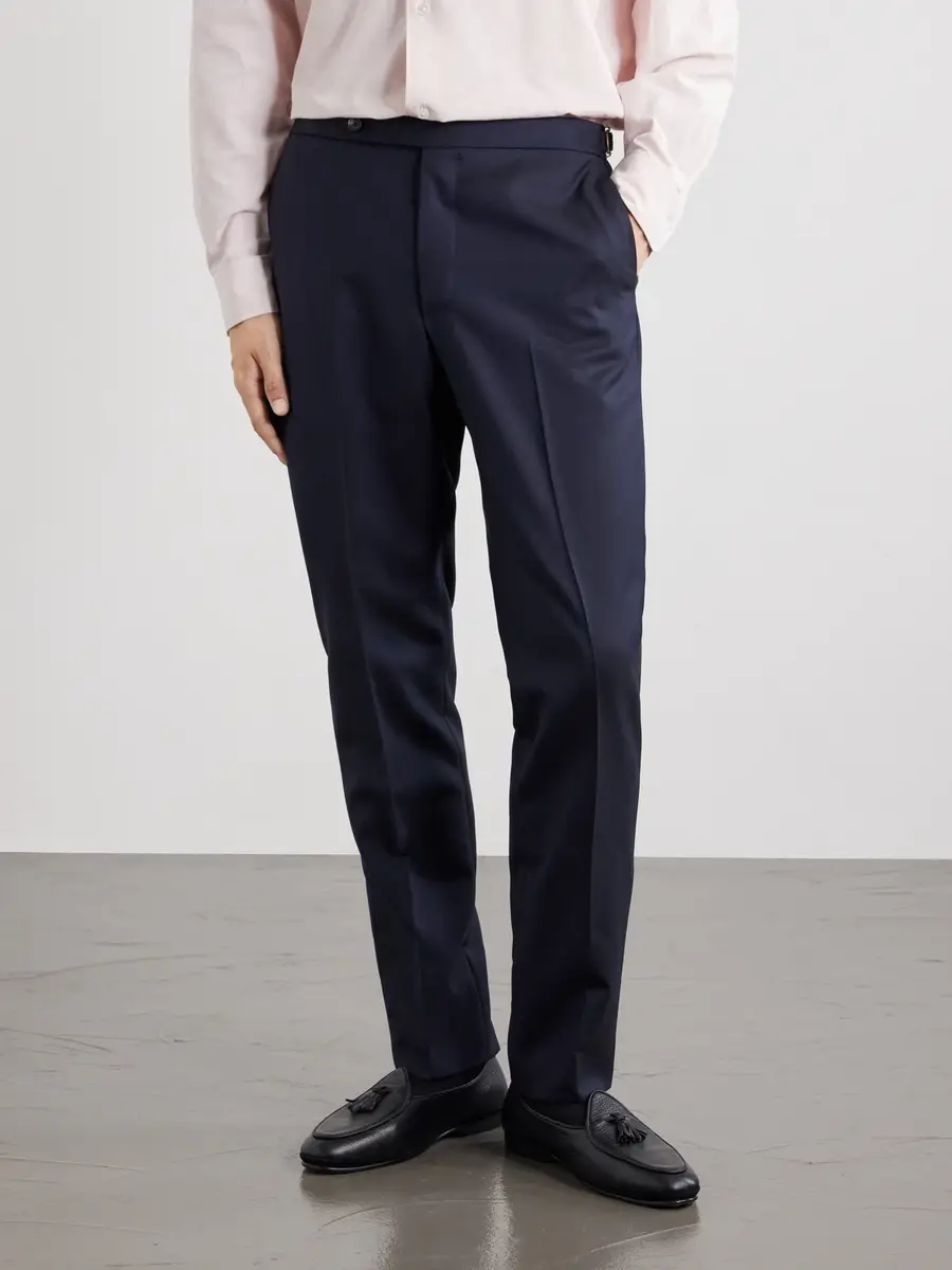 De Petrillo Tapered Virgin Wool Suit Trousers - Men | Thumbnail 3 De Petrillo Tapered Virgin Wool Suit Trousers - Men | Thumbnail 3