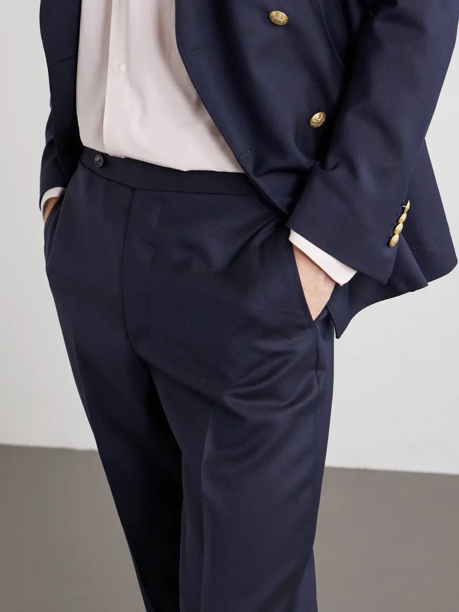 De Petrillo Tapered Virgin Wool Suit Trousers - Men | Thumbnail 5 De Petrillo Tapered Virgin Wool Suit Trousers - Men | Thumbnail 5