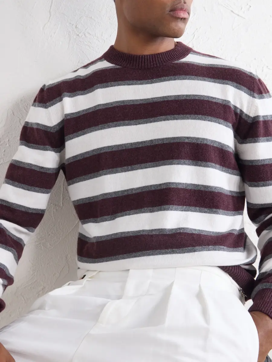 ELEVENTY Striped Cashmere Sweater - Men | Thumbnail 5 ELEVENTY Striped Cashmere Sweater - Men | Thumbnail 5