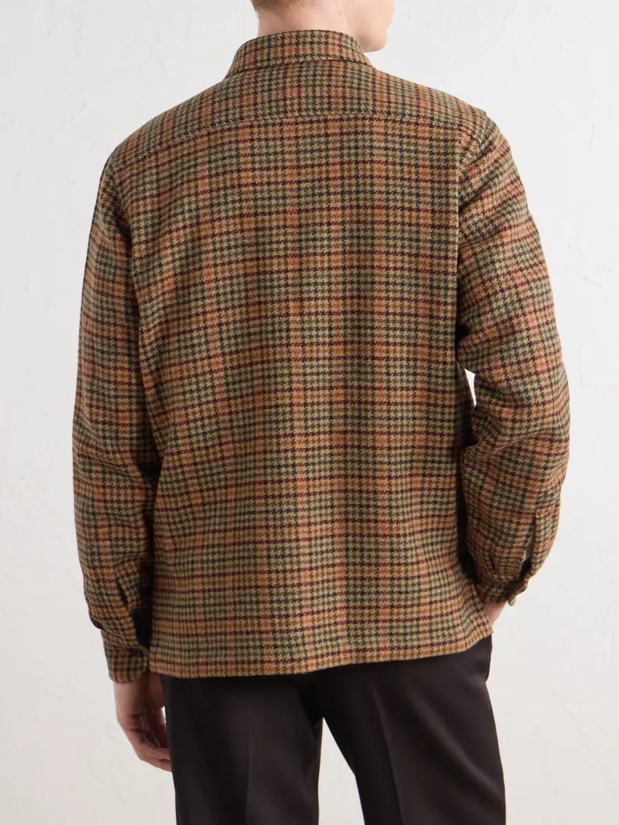 De Petrillo Houndstooth Virgin Wool Overshirt - Men | Thumbnail 4