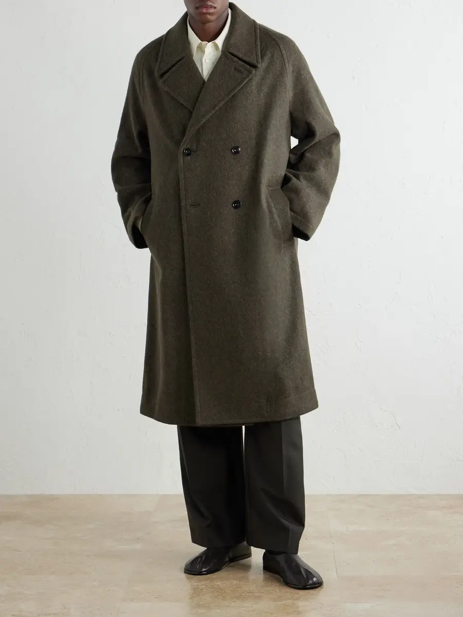 Lemaire Double-Breasted Wool and Alpaca-Blend Felt Coat - Men | Thumbnail 3 Lemaire Double-Breasted Wool and Alpaca-Blend Felt Coat - Men | Thumbnail 3
