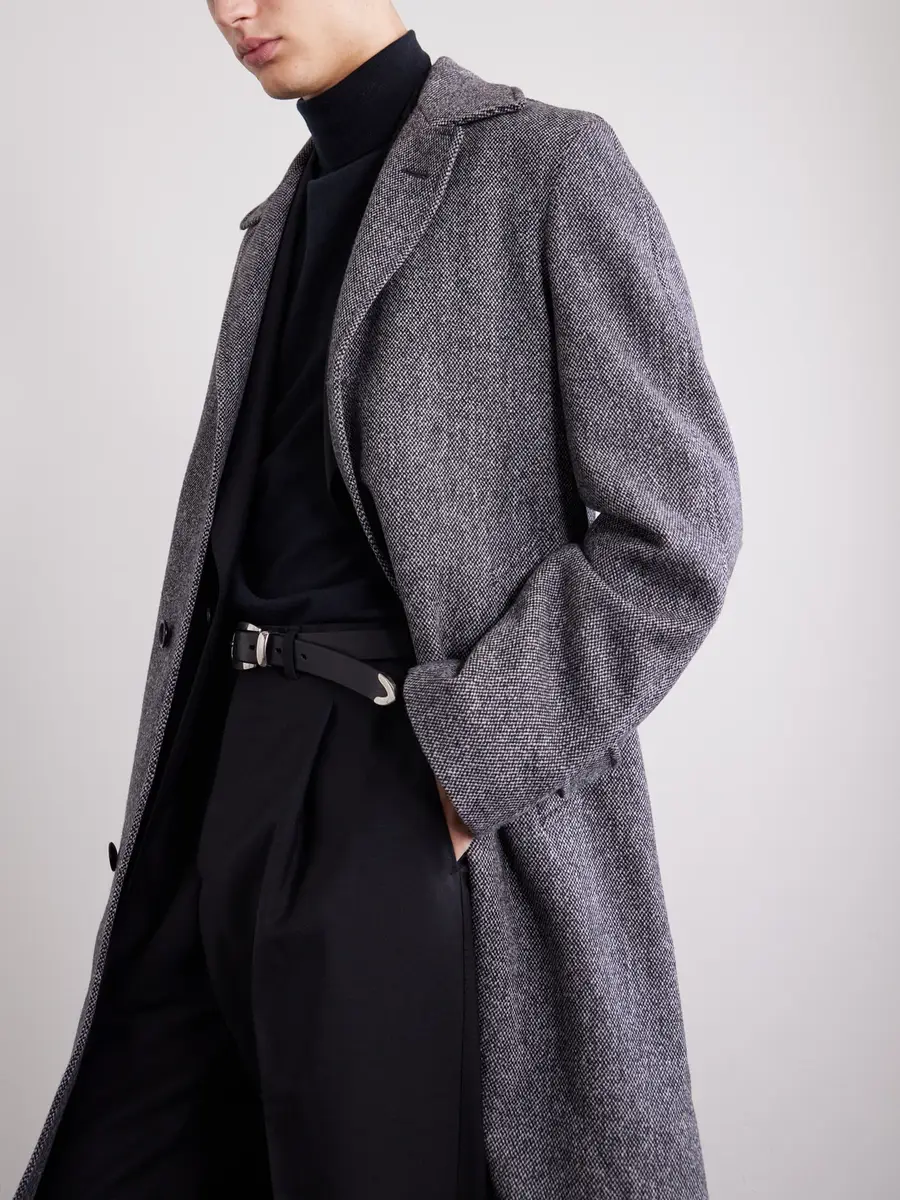 De Petrillo Petrucci Belted Wool and Cashmere-Blend Tweed Coat - Men | Thumbnail 5 De Petrillo Petrucci Belted Wool and Cashmere-Blend Tweed Coat - Men | Thumbnail 5