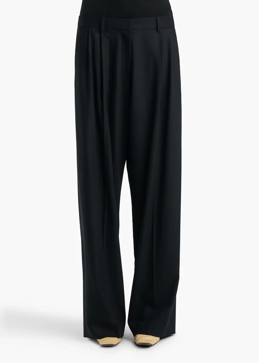 Khaite August Pant In Black Wool | Thumbnail 3 Khaite August Pant In Black Wool | Thumbnail 3