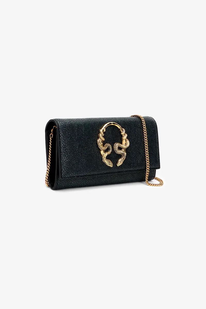 Roberto Cavalli Serpentine Leather Wallet With Chain | Thumbnail 3 Roberto Cavalli Serpentine Leather Wallet With Chain | Thumbnail 3