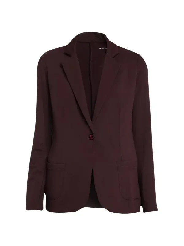 French Terry One-Button Blazer