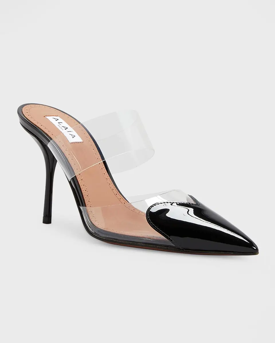ALAÏA Coeur Clear Cap-Toe Mule Pumps | Thumbnail 3 ALAÏA Coeur Clear Cap-Toe Mule Pumps | Thumbnail 3