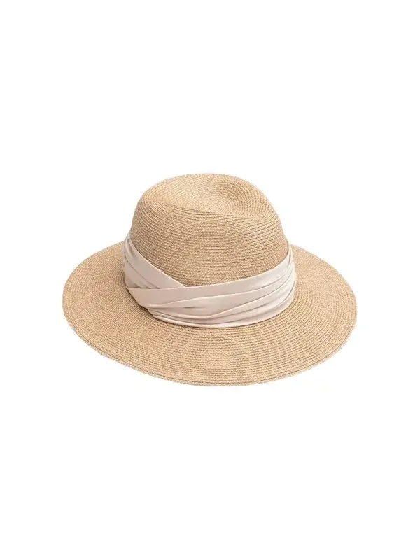 Courtney Straw Fedora With Twisted Band