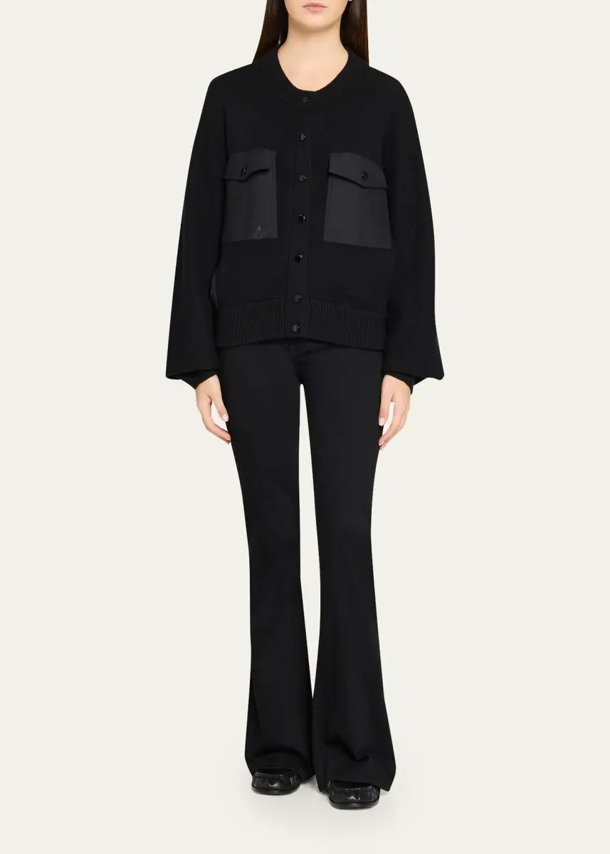 Frame The Contrast Cashmere Cardigan | Thumbnail 2 Frame The Contrast Cashmere Cardigan | Thumbnail 2