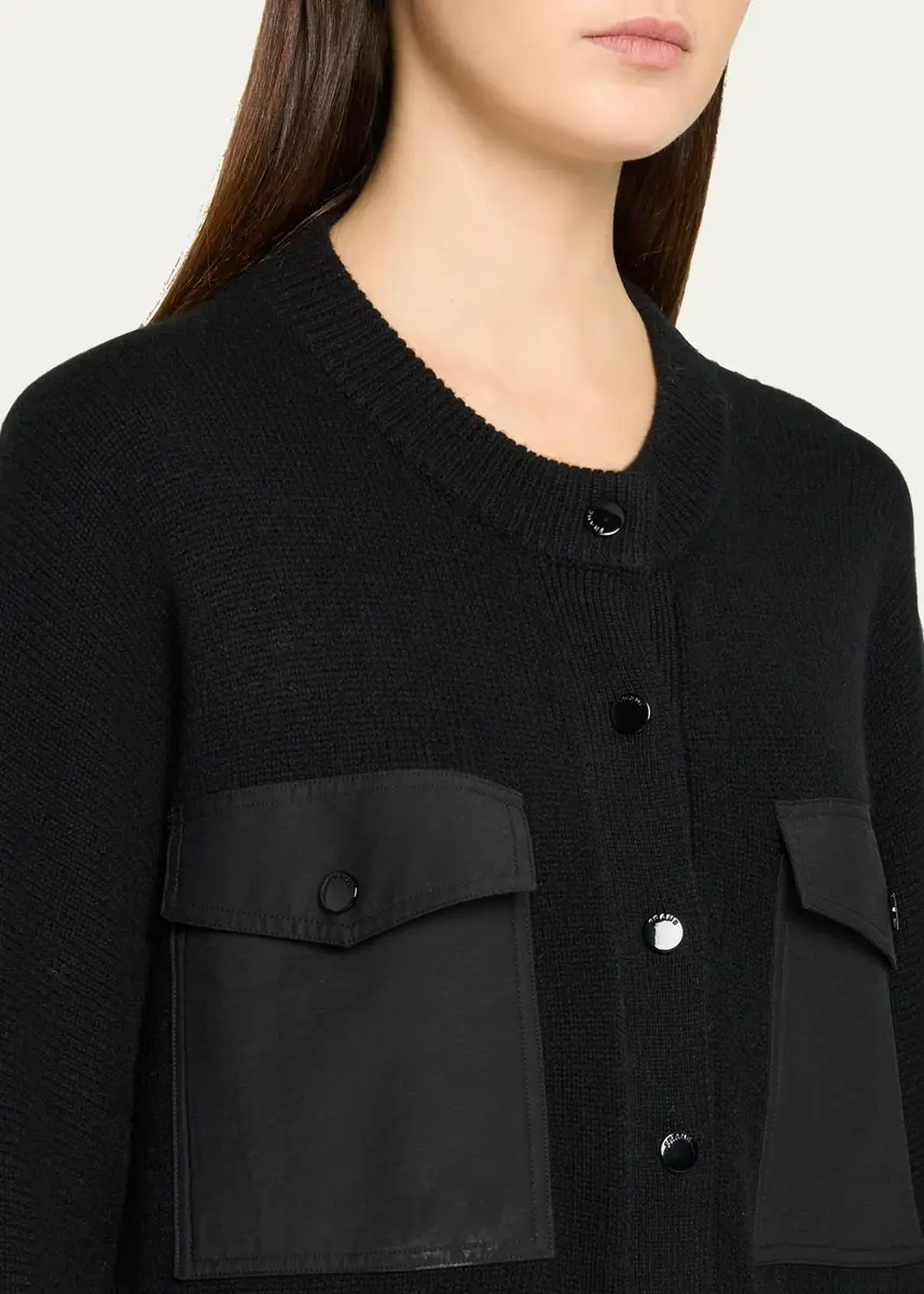 Frame The Contrast Cashmere Cardigan | Thumbnail 5 Frame The Contrast Cashmere Cardigan | Thumbnail 5