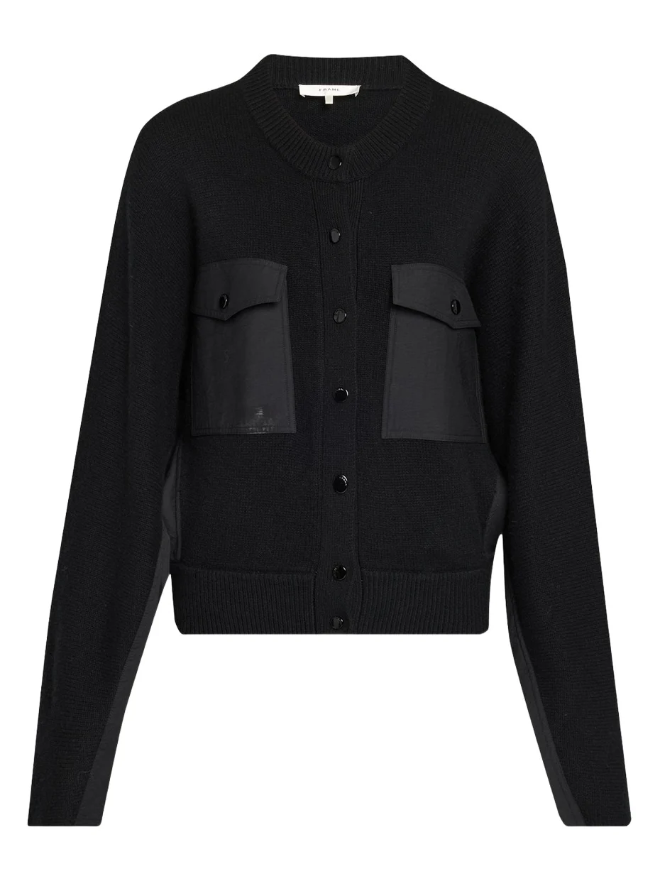 The Contrast Cashmere Cardigan