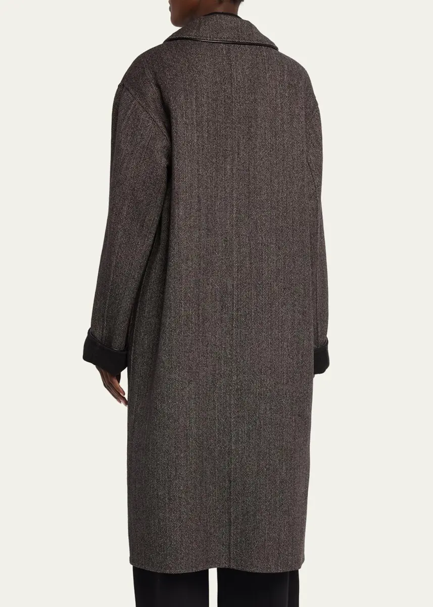 Lafayette 148 New York Oversized Reversible Wool-Cashmere Coat | Thumbnail 3 Lafayette 148 New York Oversized Reversible Wool-Cashmere Coat | Thumbnail 3