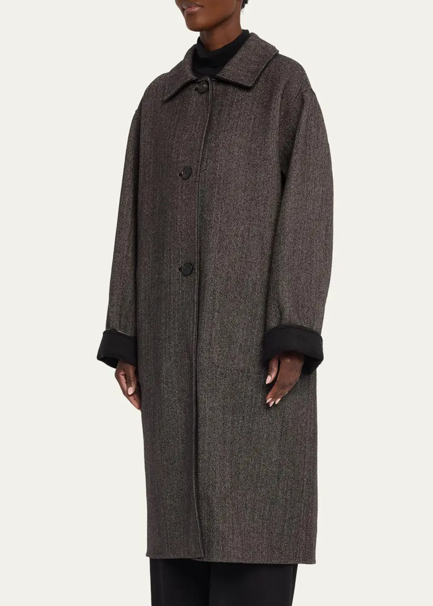 Lafayette 148 New York Oversized Reversible Wool-Cashmere Coat | Thumbnail 4 Lafayette 148 New York Oversized Reversible Wool-Cashmere Coat | Thumbnail 4