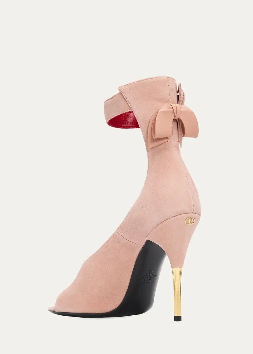 Valentino Garavani Suede Bow-Back Stiletto Sandal | Thumbnail 2