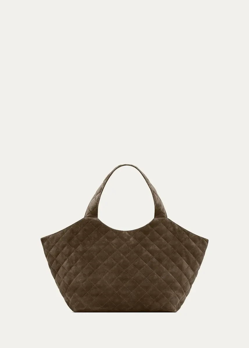 Saint Laurent Icare Medium Quilted Suede Tote Bag | Thumbnail 3 Saint Laurent Icare Medium Quilted Suede Tote Bag | Thumbnail 3