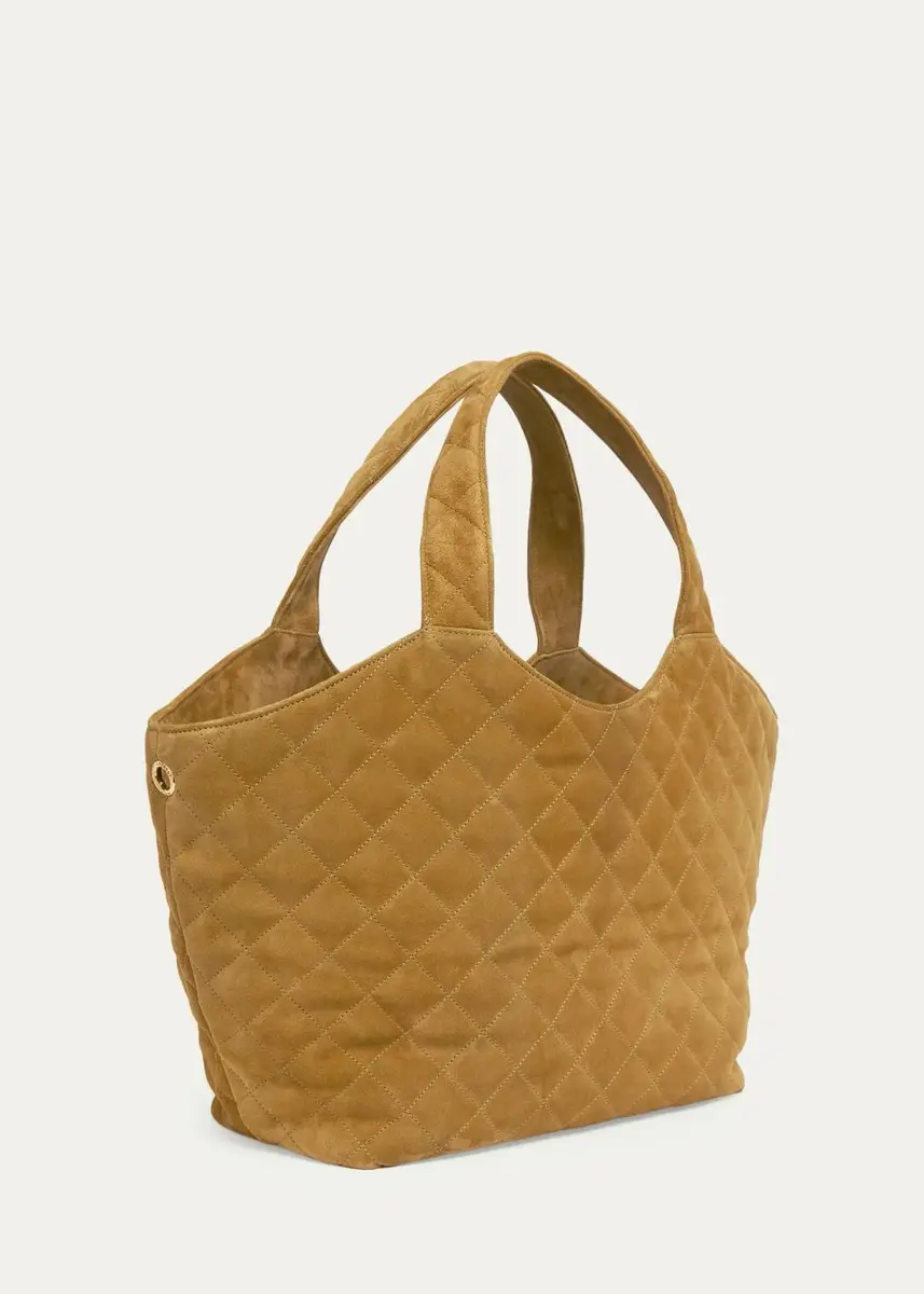Saint Laurent Icare Medium Quilted Suede Tote Bag | Thumbnail 7 Saint Laurent Icare Medium Quilted Suede Tote Bag | Thumbnail 7