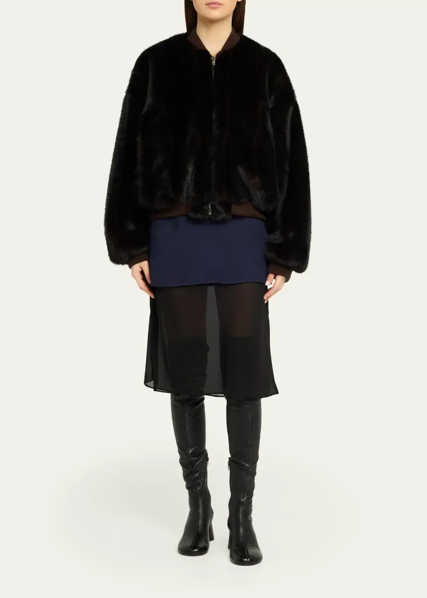Maison Margiela Faux Fur Bomber Jacket | Thumbnail 2 Maison Margiela Faux Fur Bomber Jacket | Thumbnail 2