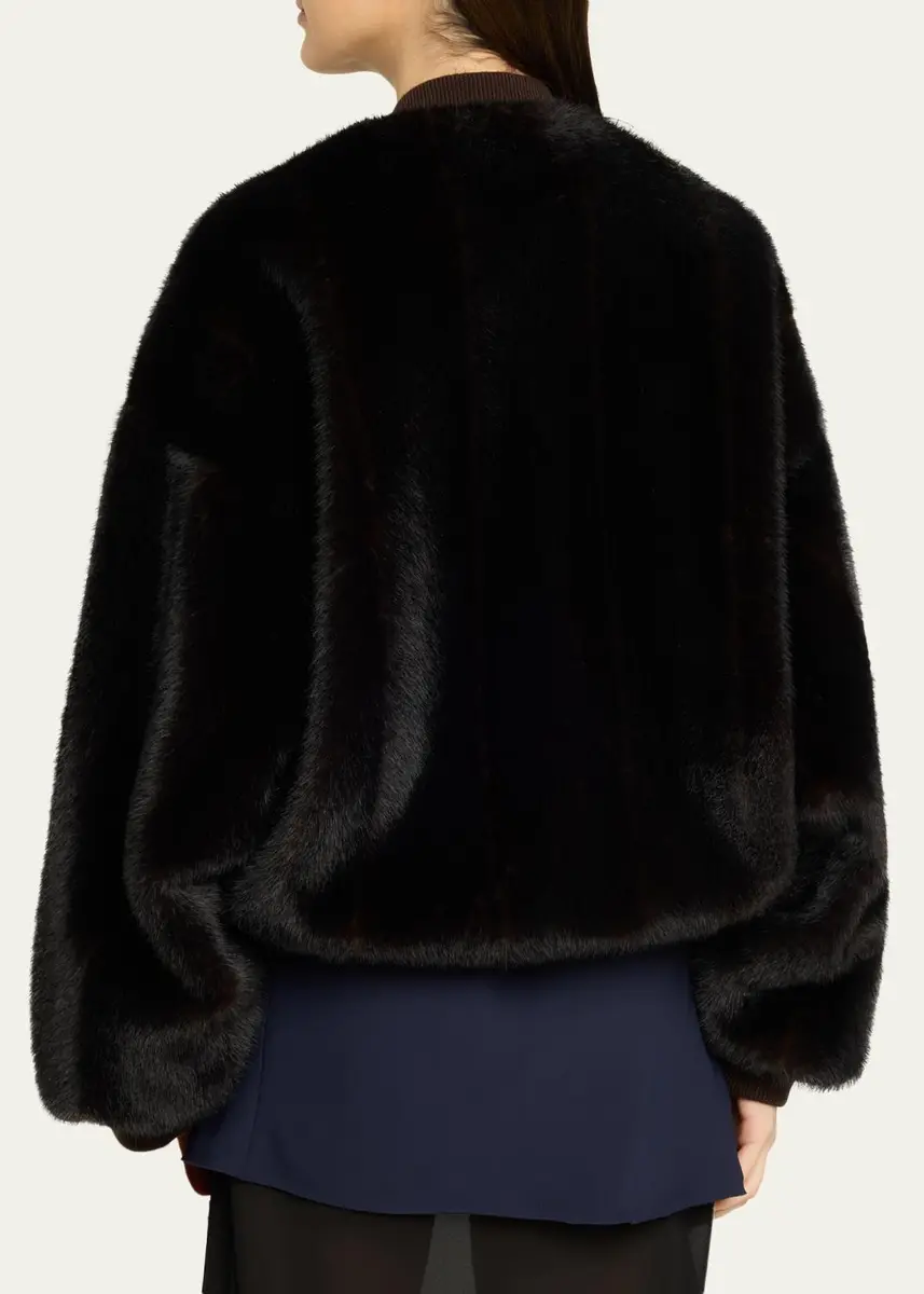 Maison Margiela Faux Fur Bomber Jacket | Thumbnail 3 Maison Margiela Faux Fur Bomber Jacket | Thumbnail 3
