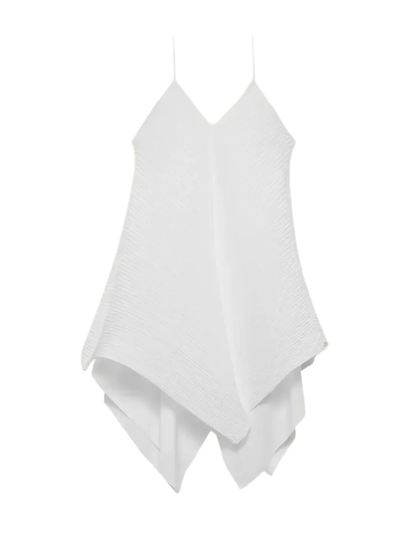 Pleated Layered Handkerchief Tank Top Pleated Layered Handkerchief Tank Top