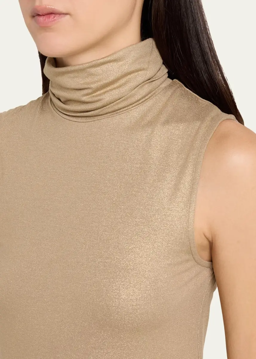 MAJESTIC FILATURES Soft Touch Shimmer Turtleneck Tank | Thumbnail 5 MAJESTIC FILATURES Soft Touch Shimmer Turtleneck Tank | Thumbnail 5
