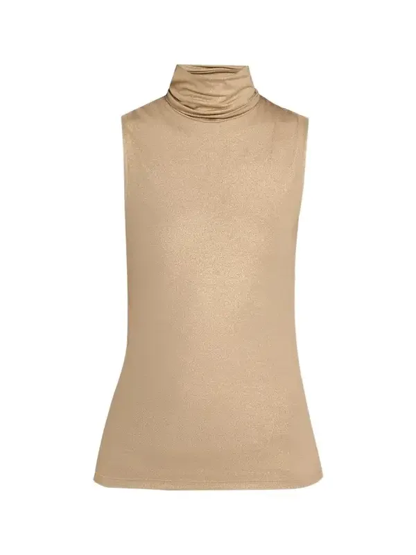 Soft Touch Shimmer Turtleneck Tank