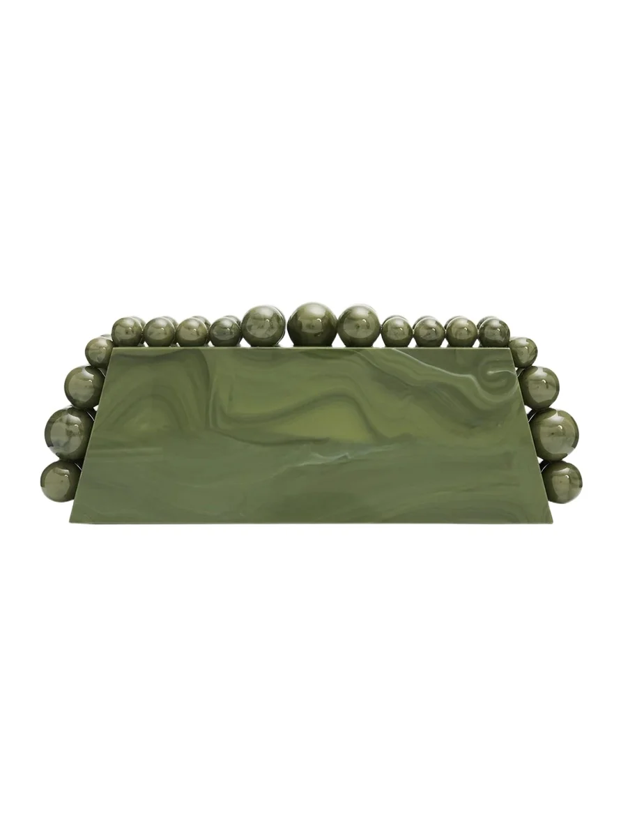Eos Lungo Marbled Acrylic Clutch Bag