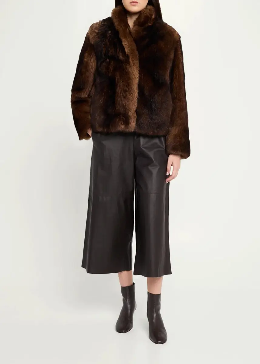 Yves Salomon Lamb Shearling Short Coat | Thumbnail 2 Yves Salomon Lamb Shearling Short Coat | Thumbnail 2