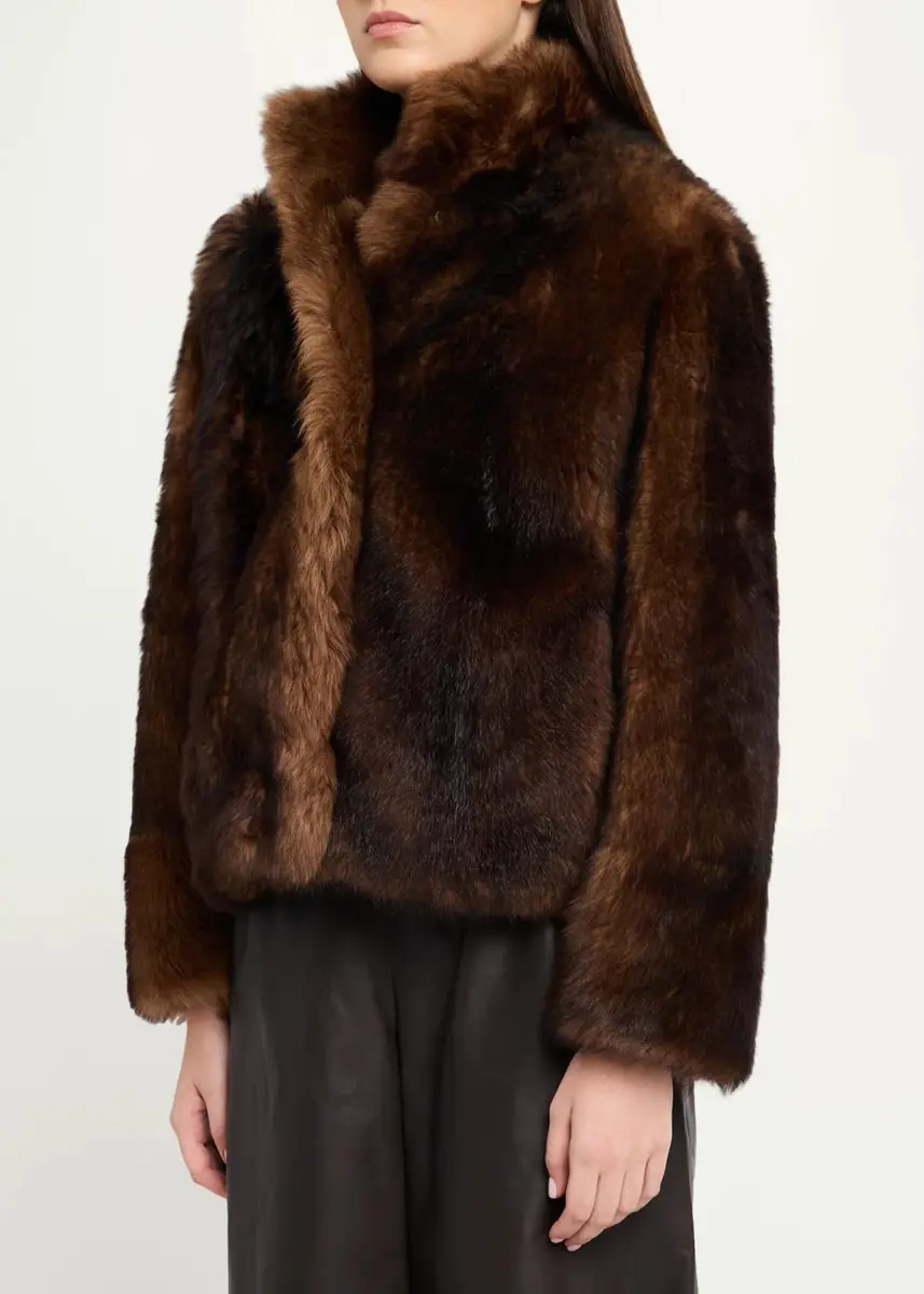 Yves Salomon Lamb Shearling Short Coat | Thumbnail 4 Yves Salomon Lamb Shearling Short Coat | Thumbnail 4
