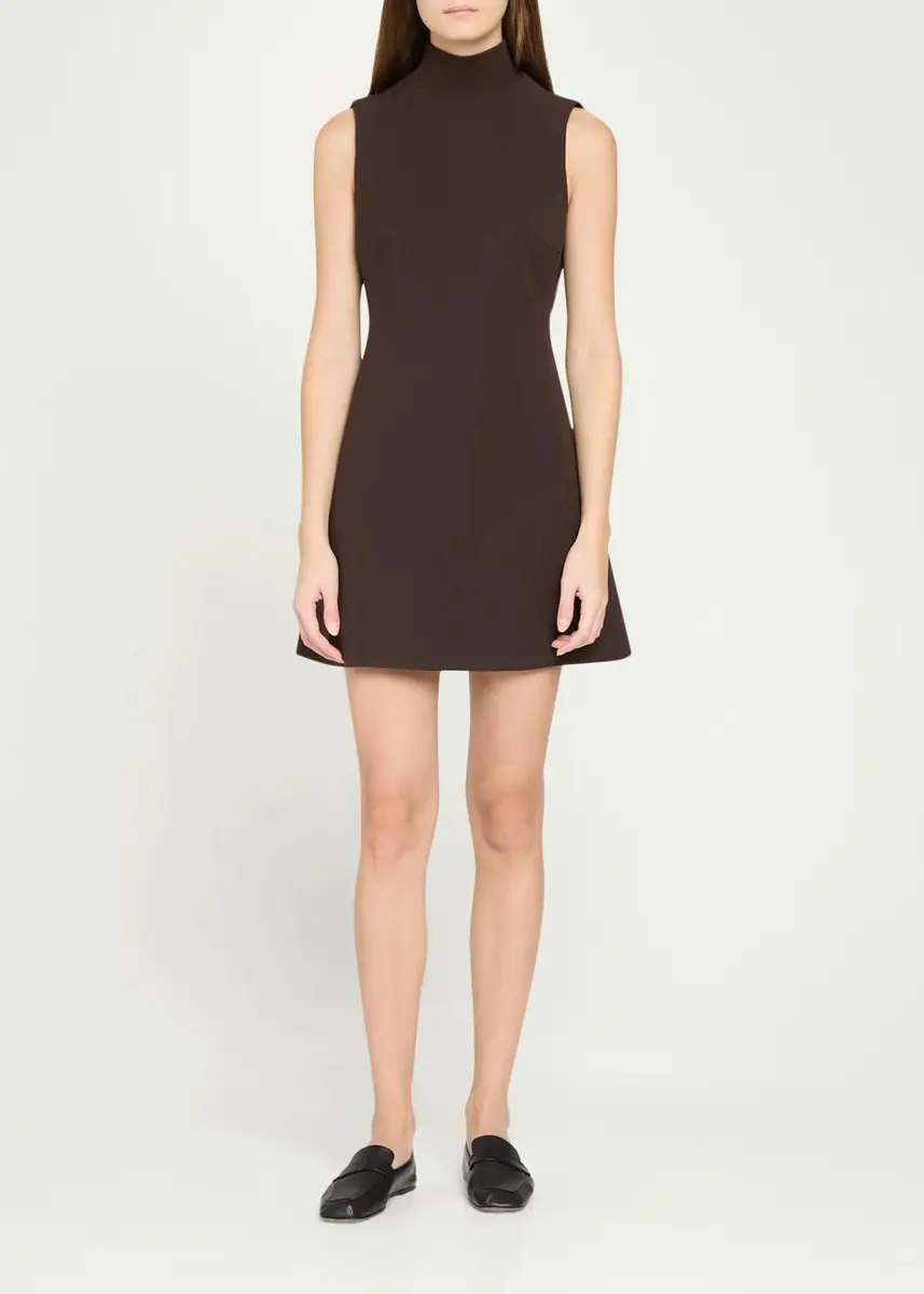 Theory Turtleneck A-Line Sleeveless Mini Dress | Thumbnail 2 Theory Turtleneck A-Line Sleeveless Mini Dress | Thumbnail 2