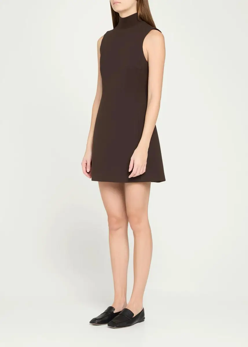 Theory Turtleneck A-Line Sleeveless Mini Dress | Thumbnail 4 Theory Turtleneck A-Line Sleeveless Mini Dress | Thumbnail 4