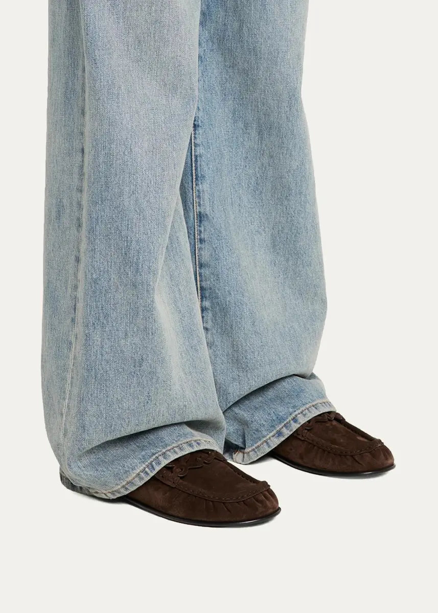 Loewe Double L Suede Loafers | Thumbnail 2