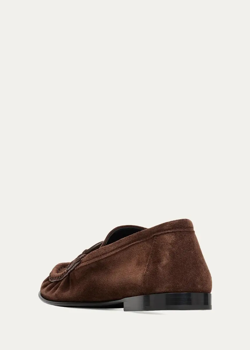Loewe Double L Suede Loafers | Thumbnail 4
