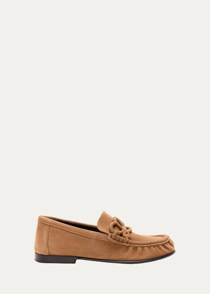 Loewe Double L Suede Loafers | Thumbnail 6