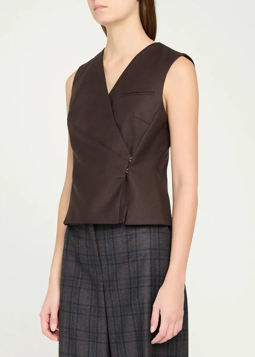 Theory Double-Breasted Wrap Vest | Thumbnail 4