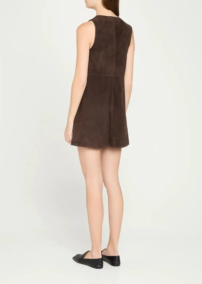Theory Suede Sleeveless Mini A-Line Dress | Thumbnail 3