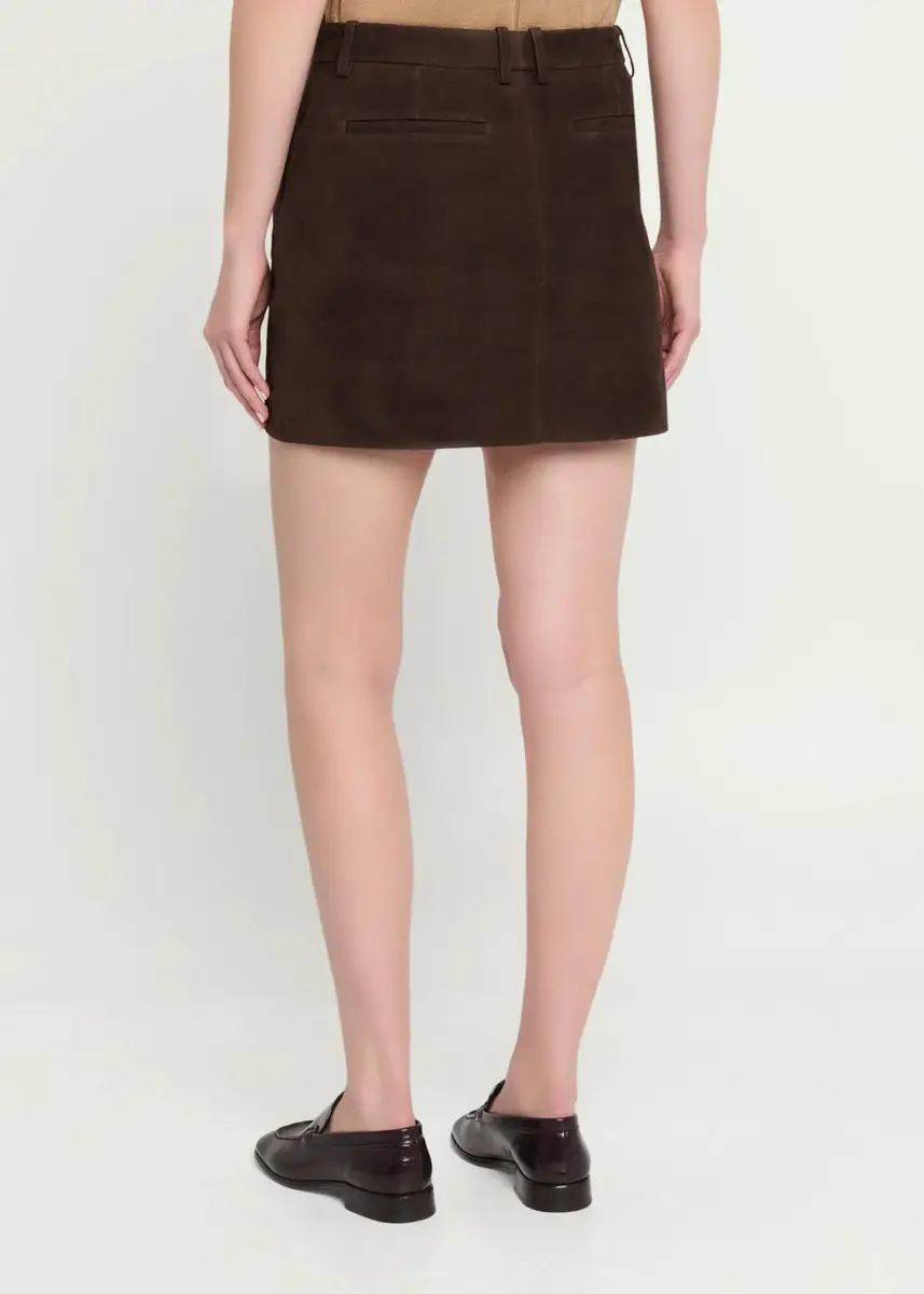 Theory Low-Rise Suede Mini Trouser Skirt | Thumbnail 3