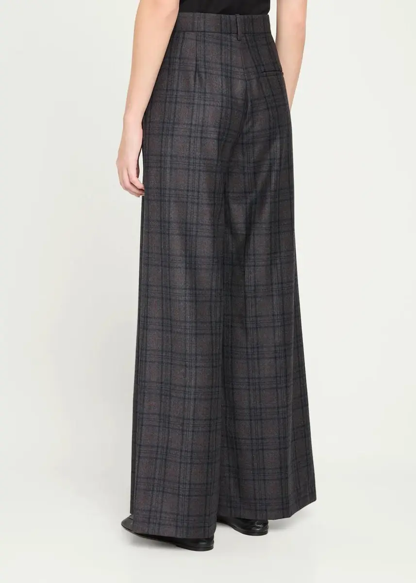 Theory High-Rise Plaid Wool Wide-Leg Trousers | Thumbnail 3 Theory High-Rise Plaid Wool Wide-Leg Trousers | Thumbnail 3