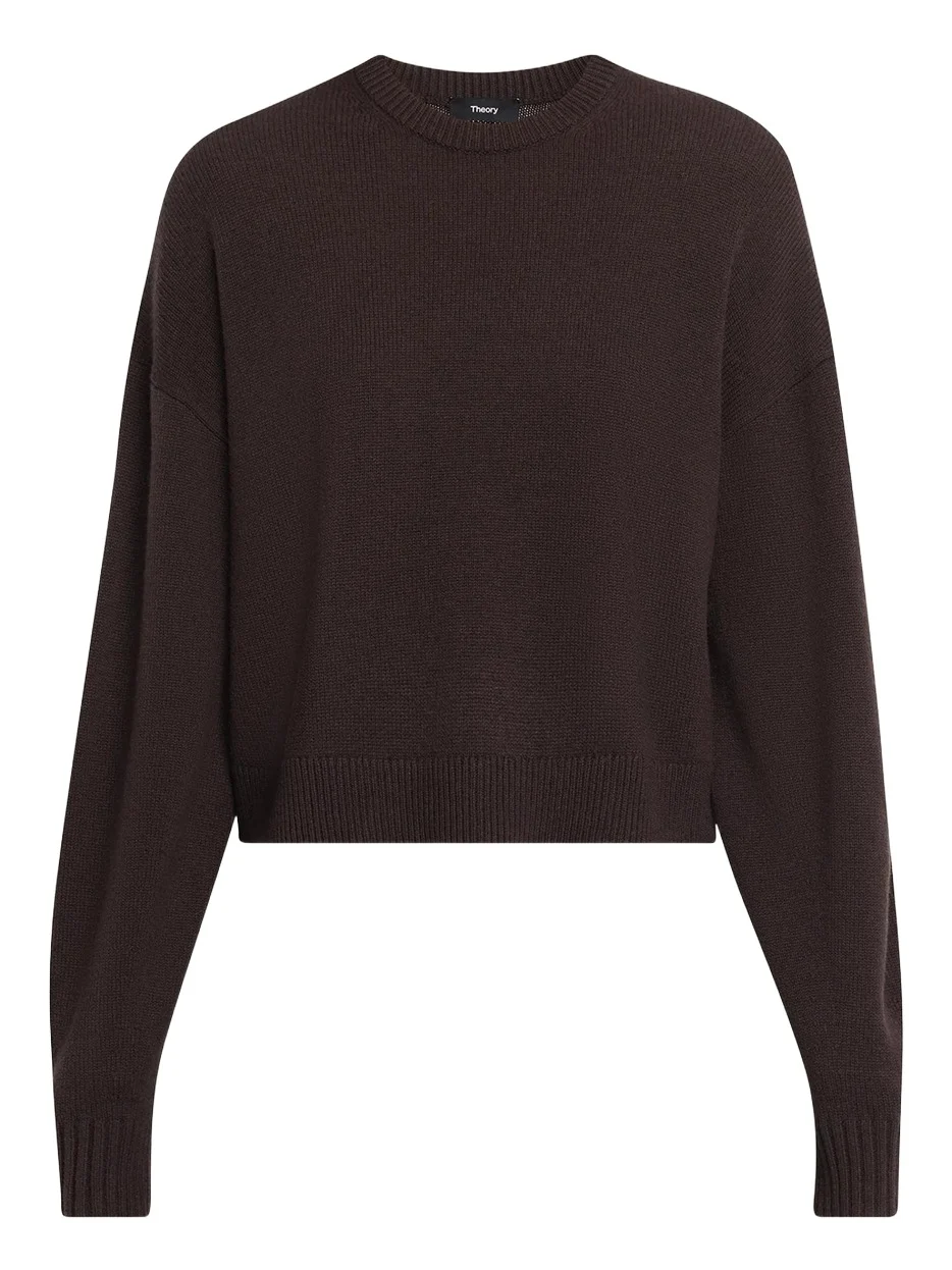 Cashmere Cropped Crewneck Sweater Cashmere Cropped Crewneck Sweater