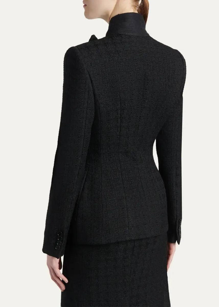 Alexander McQueen Light Tweed Single-Breasted Jacket | Thumbnail 3 Alexander McQueen Light Tweed Single-Breasted Jacket | Thumbnail 3