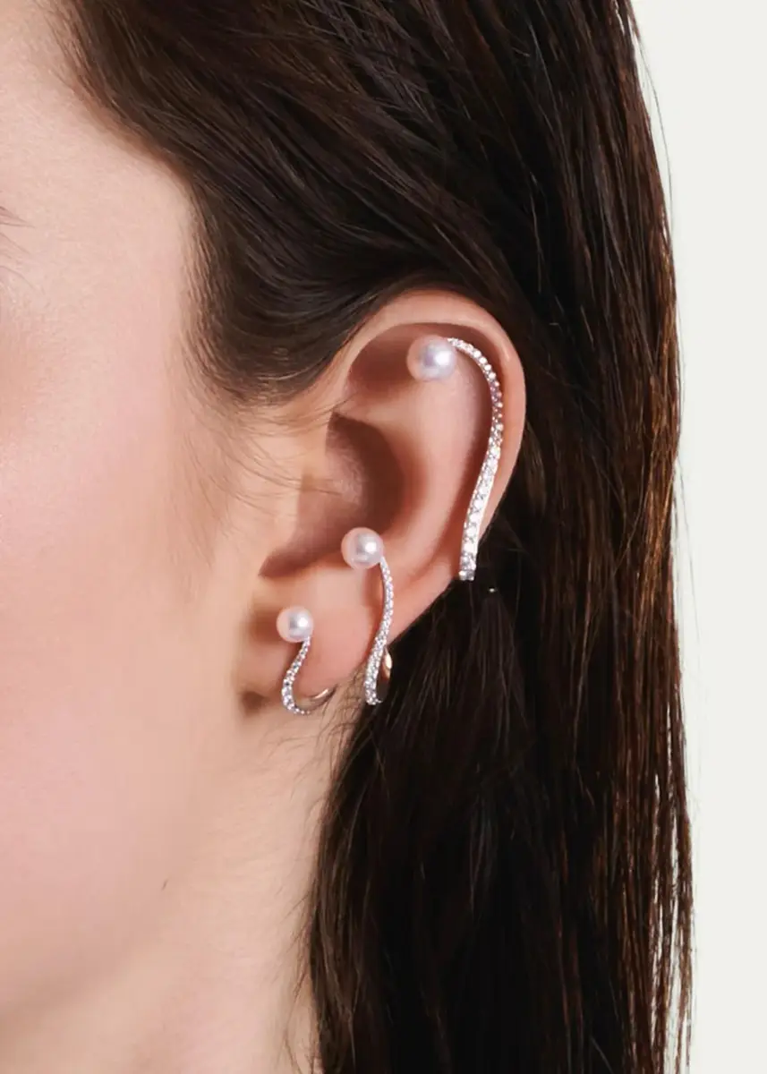 Marie Mas 18K Pearl Nova Earrings | Thumbnail 2