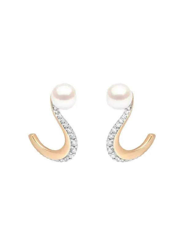 18K Pearl Nova Earrings