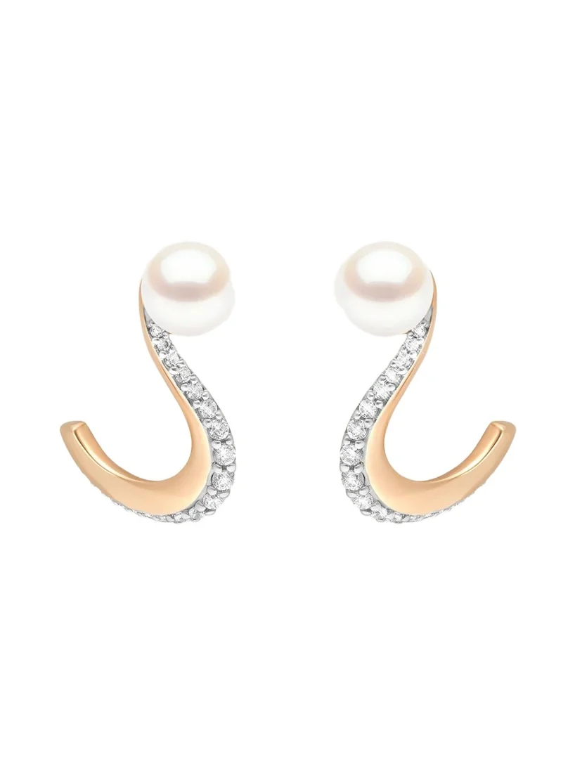 18K Pearl Nova Earrings 18K Pearl Nova Earrings