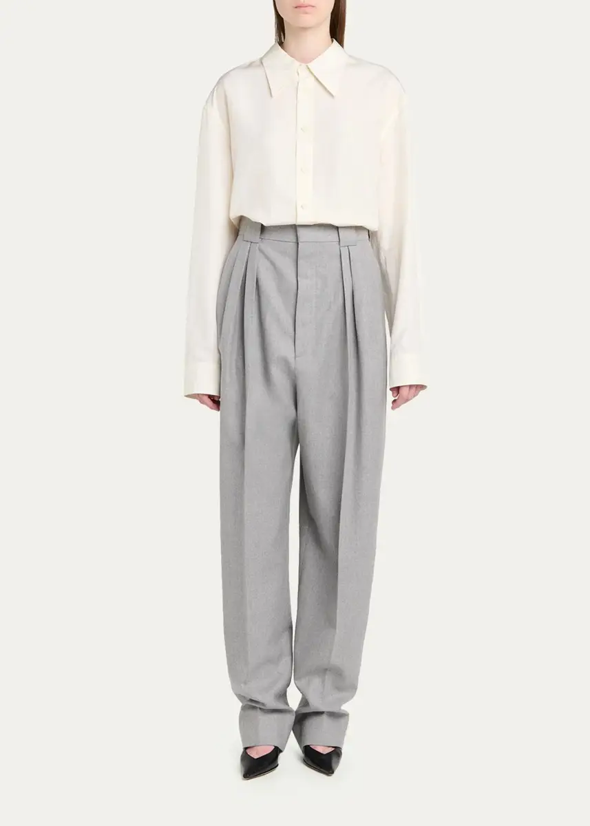 Bottega Veneta Silk Taffeta Button-Down Shirt | Thumbnail 2 Bottega Veneta Silk Taffeta Button-Down Shirt | Thumbnail 2
