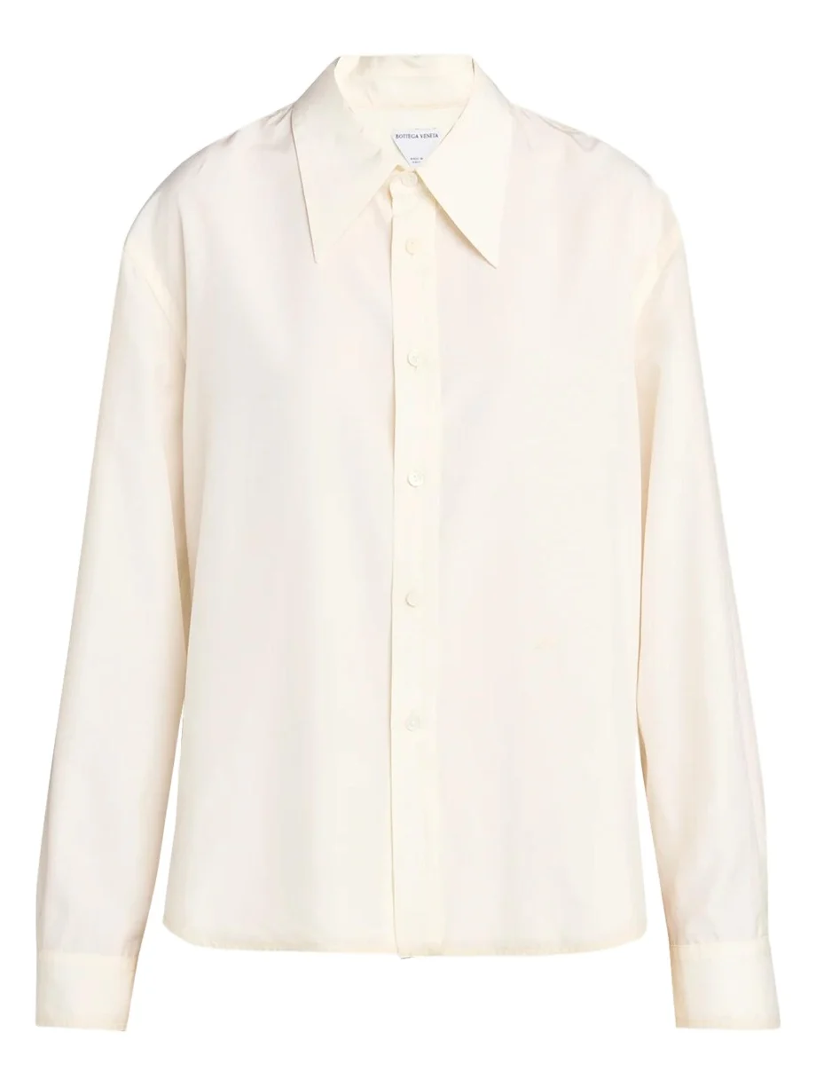 Bottega Veneta Silk Taffeta Button-Down Shirt