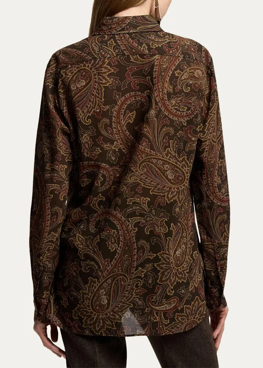 Ralph Lauren Collection Trayna Paisley Cotton Voile Shirt | Thumbnail 3 Ralph Lauren Collection Trayna Paisley Cotton Voile Shirt | Thumbnail 3