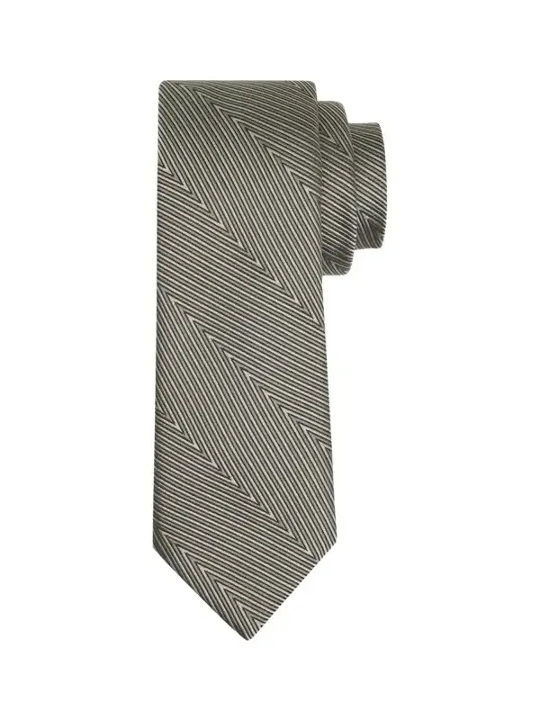 Geometric Line Silk Tie